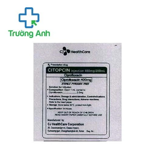 Citopcin Injection 400mg/200ml CJ Healthcare - Trị nhiễm khuẩn