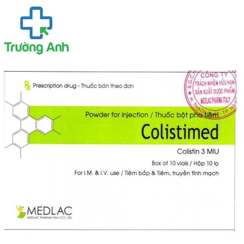 Colistimed 3 MIU - Thuốc điều trị nhiễm khuẩn Gram âm hiệu quả