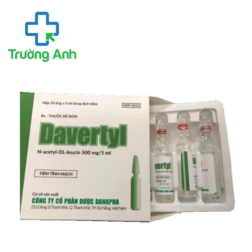 Davertyl 500mg/5ml Danapha - Thuốc điều trị chóng mặt dạng tiêm