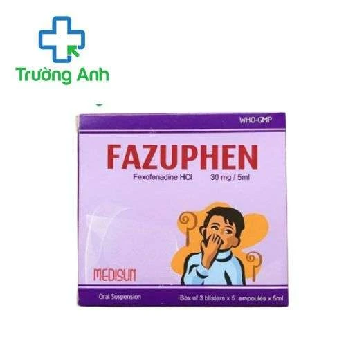 Fazuphen 30mg/5ml Medisun - Điều trị viêm mũi dị ứng theo mùa và quanh năm