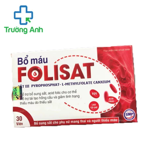 Bổ máu Folisat Vgas - Hỗ trợ bổ sung sắt và acid folic hiệu quả