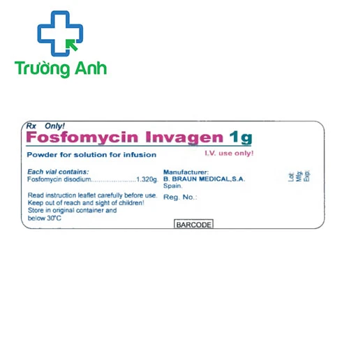 Fosfomycin Invagen 1g - Thuốc trị nhiễm khuẩn của Tây Ban Nha