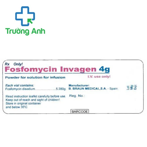 Fosfomycin Invagen 4g- Thuốc trị nhiễm khuẩn nặng của Tây Ban Nha