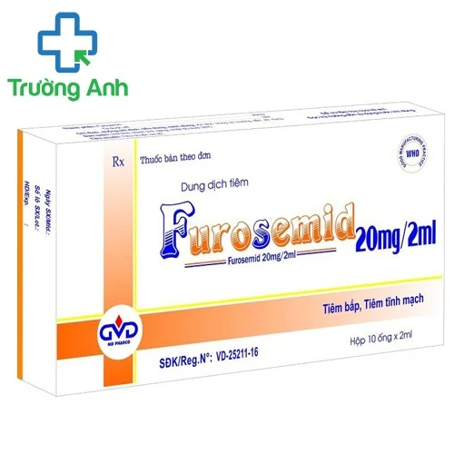 Furosemid 20mg/2ml - Thuốc điều trị phù gan, thận của  MD Pharco