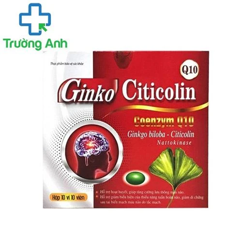 Ginko Citicolin Q10 - Hỗ trợ tuần hoàn máu não của USA