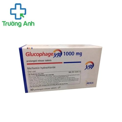 Glucophage XR 1000mg Merck - Thuốc trị bệnh tiểu đường của Pháp