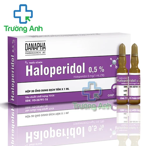 Haloperidol 0,5% Danapha (tiêm) - Thuốc điều trị tâm thần hiệu quả