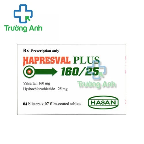 Hapresval plus 160/25 Hasan - Thuốc điều trị tăng huyết áp vô căn ở người lớn