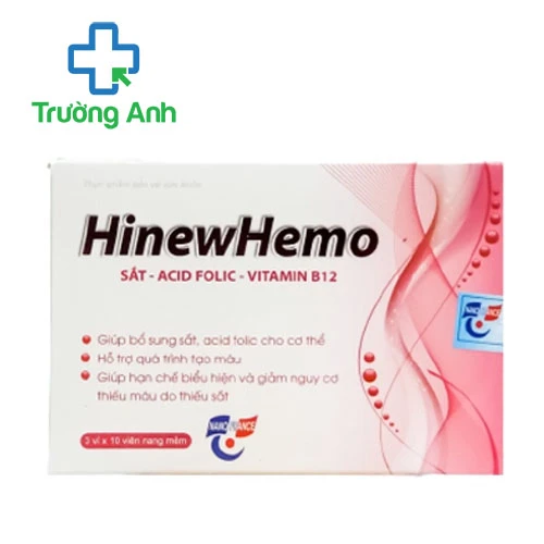 HinewHemo Vinphaco - Bổ sung sắt và Acid Folic cho cơ thể