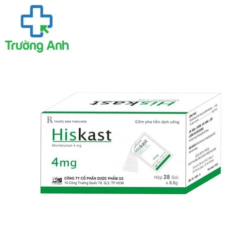 Hiskast 4mg - Thuốc điều trị hen phế quản mạn tính của F.T.PHARMA
