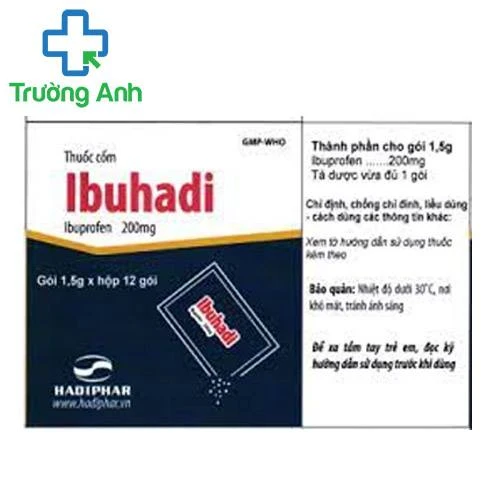 Ibuhadi 200mg (cốm uống) Hadiphar - Thuốc giảm đau, hạ sốt