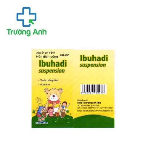 Ibuhadi suspension Hadiphar - Hạ sốt, giảm đau và kháng viêm