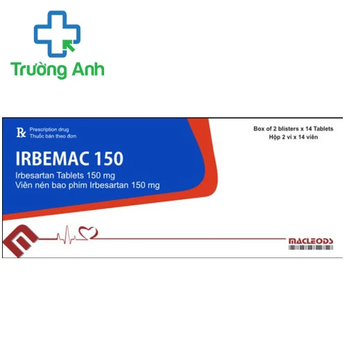 Irbemac 150 Macleods - Thuốc điều trị tăng huyết áp của Ấn Độ