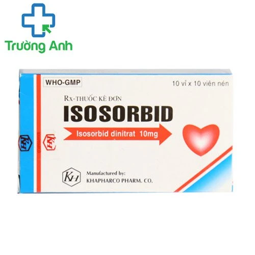 Isosorbid 10mg Khapharco - Thuốc điều trị suy tim, đau thắt ngực