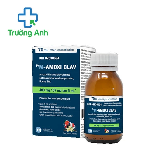 M-Amoxi Clav 400mg/57mg Matra Pharm - Thuốc chống nhiễm khuẩn