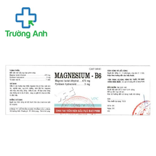 Magnesium - B6 VPC - Thuốc điều trị thiếu magnesi nặng