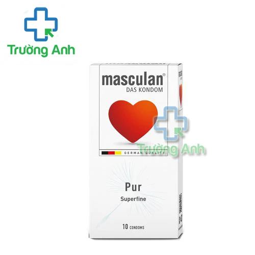 Masculan Pur Superfine - Bao cao su siêu mỏng, hộp 10 cái