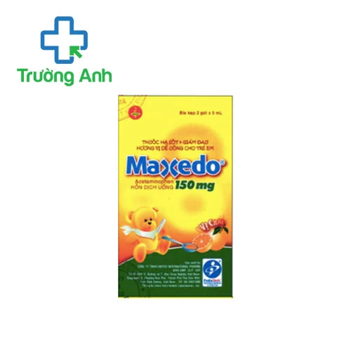 Maxedo 150mg/5ml - Thuốc giảm đau, hạ sốt cho trẻ hiệu quả