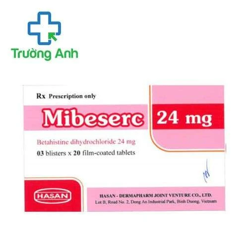 Mibeserc 24 mg Hasan - Dermapharm - Điều trị chóng mặt, ù tai hiệu quả