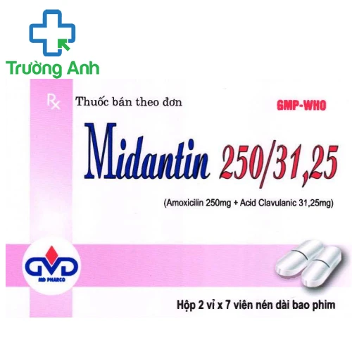 Midantin 250/31,25 MD Pharco (viên) - Thuốc trị bệnh nhiễm khuẩn
