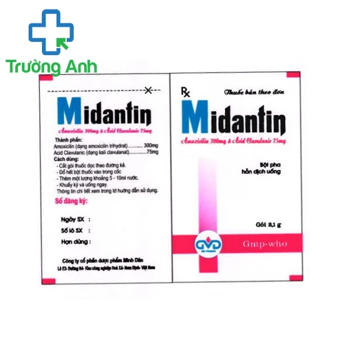 Midantin 300/75 MD Pharco - Thuốc điều trị nhiễm khuẩn hiệu quả