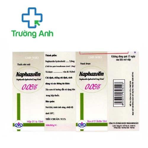 Naphazolin 0,05% 5ml MD Pharco - Thuốc chống sung huyết mũi
