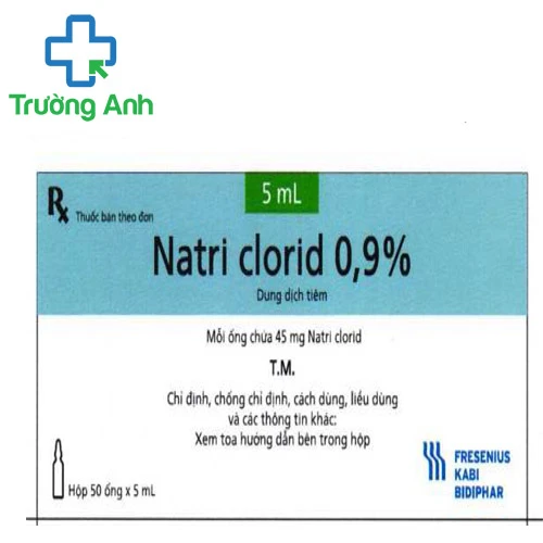 Natri Clorid 0,9% Fresenius Kabi 5ml - Bổ sung nước và điện giải