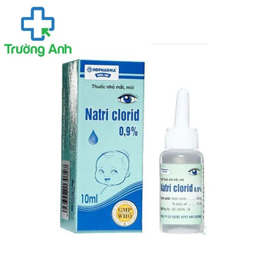 Natri clorid 0,9% 10ml HD Pharma - Dung dịch vệ sinh mắt mũi
