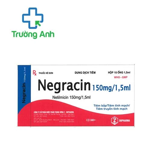 Negracin 150mg/1,5ml Dopharma - Thuốc trị nhiễm khuẩn nhanh chóng