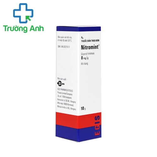 Nitromint Egis Pharmaceuticals (xịt) - Thuốc điều trị đau thắt ngực của Hungary
