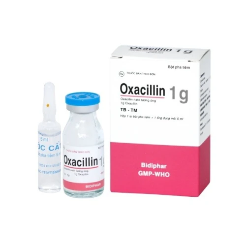 Oxacillin 1g Bidiphar - Thuốc trị nhiễm khuẩn nhạy cảm hiệu quả