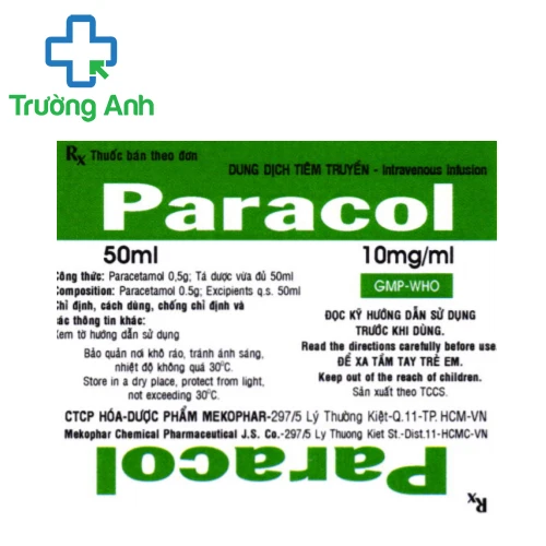 Paracol 10mg/ml - Thuốc giảm đau, hạ sốt hiệu quả của Mekophar