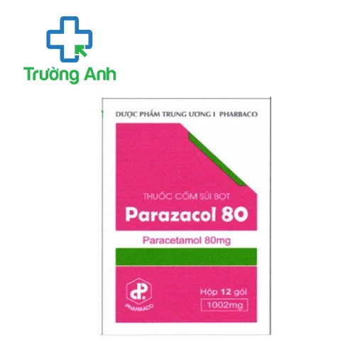 Parazacol 80 Pharbaco - Thuốc giảm đau, hạ sốt nhanh chóng