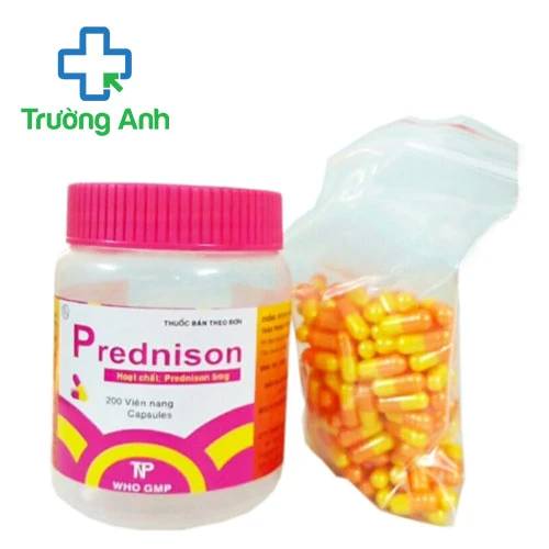 Prednison 5mg TN Pharma (viên nang đỏ-vàng) - Thuốc chống viêm