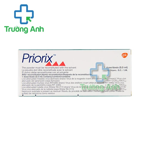 Priorix 0.5ml GSK - Vắc xin phòng sởi, quai bị, rubella của Bỉ