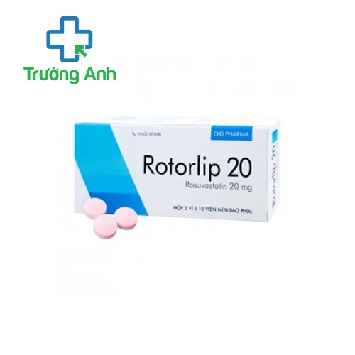 Rotorlip 20mg DHG - Thuốc điều trị tăng cholesterol máu hiệu quả