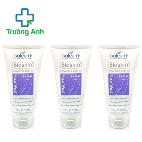 Salcura Bioskin Face Wash Cleanse 150ml - Sữa rửa mặt cho da khô, nhạy cảm