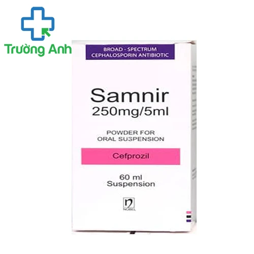 Samnir 250mg/5ml Nobel - Thuốc điều trị nhiễm khuẩn hiệu quả