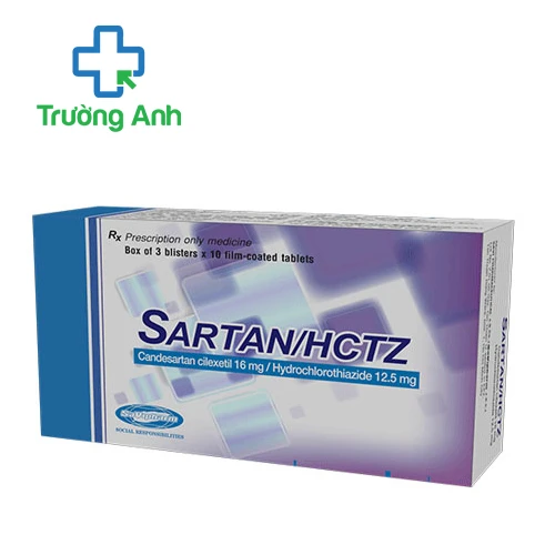 Sartan/HCTZ 16mg/12.5mg Savipharm - Thuốc trị tăng huyết áp