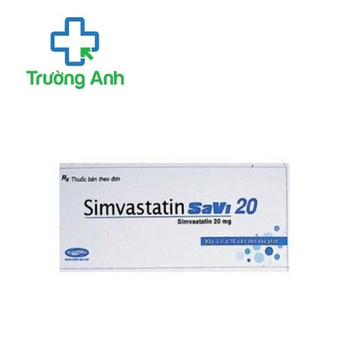 Simvastatin Savi 20 - Thuốc trị tăng cholesterol máu hiệu quả
