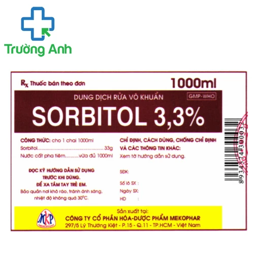 Sorbitol 3,3% Mekophar - Dung dịch rửa trong phẫu thuật