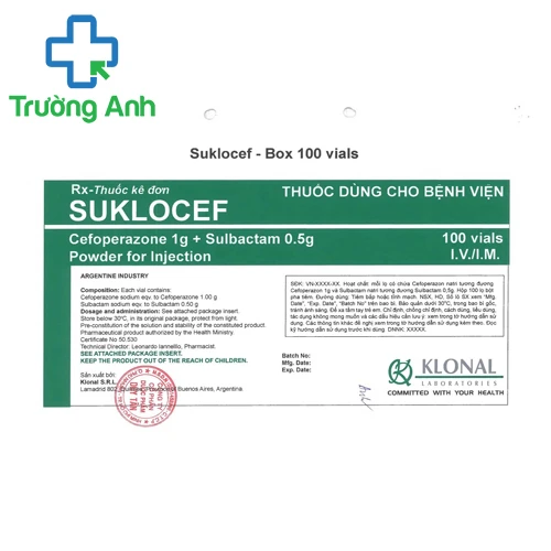 Suklocef Klonal - Thuốc kháng sinh điều trị nhiễm khuẩn