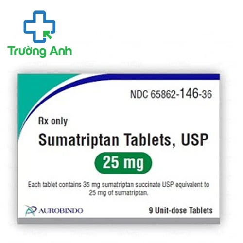 Sumatriptan Tablets 25mg Aurobindo - Thuốc trị đau nửa đầu