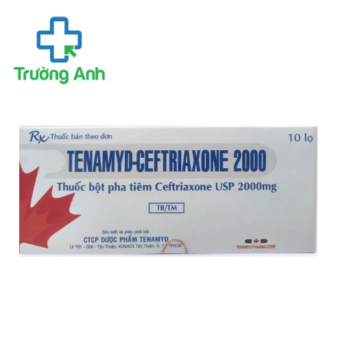 Tenamyd-ceftriaxone 2000 - Thuốc kháng sinh trị nhiễm khuẩn
