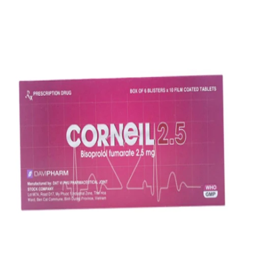 Corneil-2,5 - Thuốc điều trị tăng huyết áp suy tim  của Davipharm