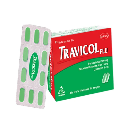 Travicol Flu (vỉ) - Thuốc giảm đau hạ sốt hiệu quả của TV. Pharm