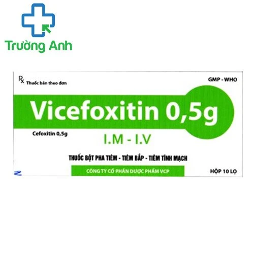 Vicefoxitin 0,5g VCP - Thuốc điều trị bệnh nhiễm khuẩn hiệu quả