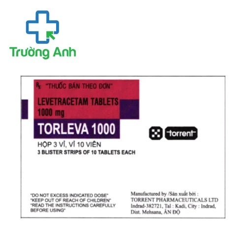 Torleva 1000 - Thuốc điều trị động kinh ở người lớn và trẻ em