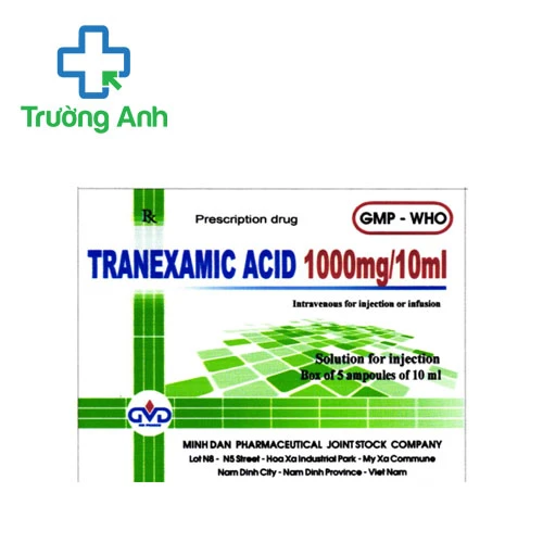Tranexamic acid 1000mg/10ml MD Pharco - Thuốc điều trị chảy máu