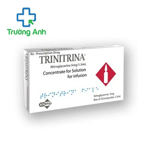 Trinitrina 5mg/1,5ml - Thuốc trị suy tim hiệu quả của Ý